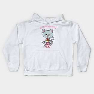 All I Need is ice cream and cats, ice cream and cats Kids Hoodie